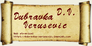 Dubravka Verušević vizit kartica